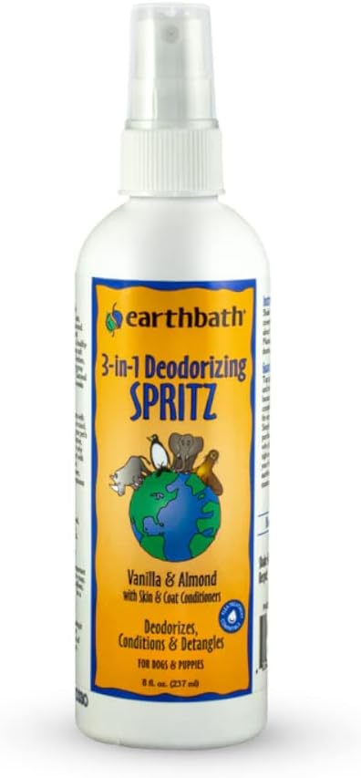 Earthbath All Natural Vanilla Almond Deodorizing Spritz, 8-Ounce