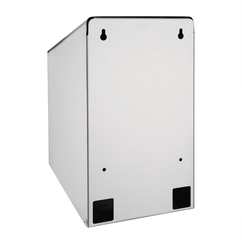Jantex Edelstahl-Zentralentnahme-Rollenspender, Silber, Größe: 370(H) x 210(B) x 220(T)mm - Passend für Rollen: DL921, DL920, CF971, GD833, CF970 & GD834 - Hochglanz-Design, abschließbar, GJ030
