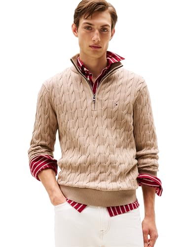 Tommy Hilfiger Men's Essential Cotton Quarter Zip...