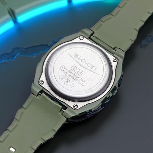 Image of SKMEI Sports Watch for Men and Boys, World Time, 5 Alarms, Countdown Timer and EL Light, 50m Waterproof- 2328