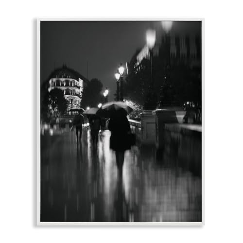 Rainy Urban Cityscape Architecture, 11 x 14 Inch Framed Giclée Print