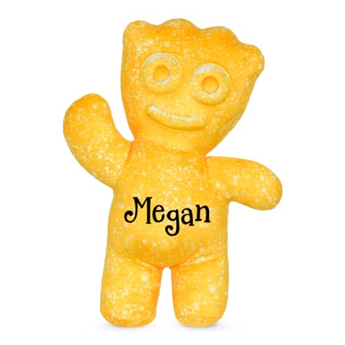 iscream Sour Patch Kids Personalized Embossed Candy Character Shaped Pillows - 16.75in x 12in (Yellow SPK)