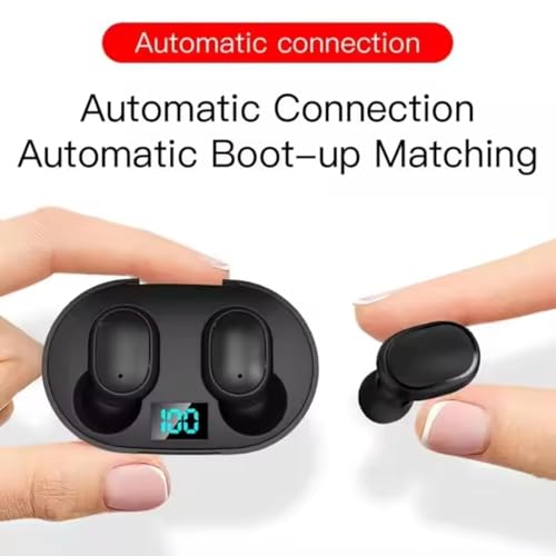 Image of VEROX Wireless TWS Buds Mini Earbuds 25hrs Playtime with ENC Bluetooth 5.3, Deep Bass, Touch Control, Voice Assistant & Fast Charging - Black
