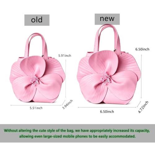 Image of Mini Flower Evening Purse Floral Clutch Purses for Women PU Leather Evening Handbag with Chain Wedding Party Prom
