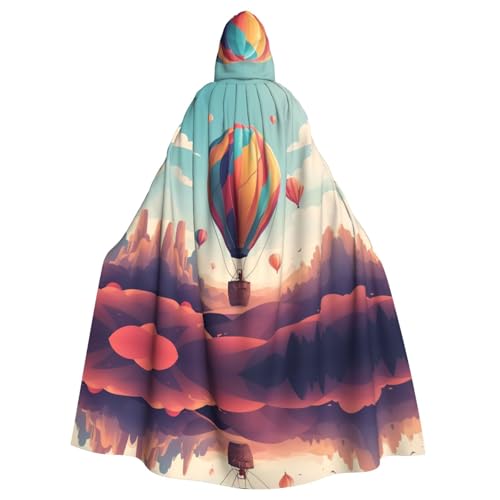 Long manteau à capuche coloré imprimé montgolfière veste adulte homme femme tendance