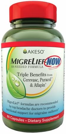 MigreLief-Now - Fast Acting Formula, As-Needed Nutritional Support for Migraine and Headache Sufferers - 60 Vegetarian Capsules