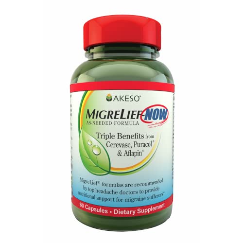 MigreLief-Now Fast-Acting Formula As-Needed Nutritional Support for Migraine and Headache Sufferers - 60 Vegetarian Capsules