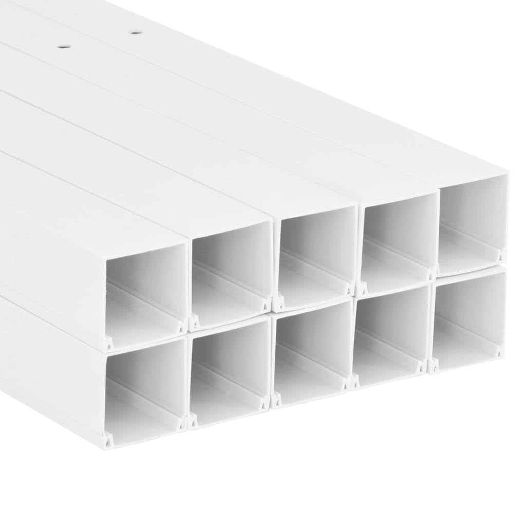 vidaXL Canaletas para Cables PVC 150x50 mm 10 m