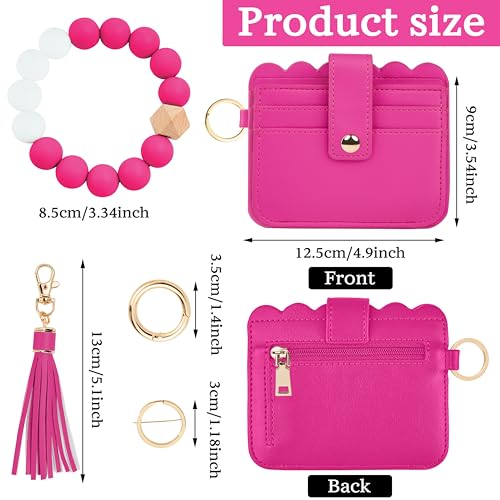 Image of Wristlet Wallet for Women with Keychain - RFID Card Holder Small Wallet Wristlet with Key Ring