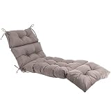 QILLOWAY Indoor/Outdoor Chaise Lounge Cushion,Spring/Summer Seasonal All Weather Replacement Cushion