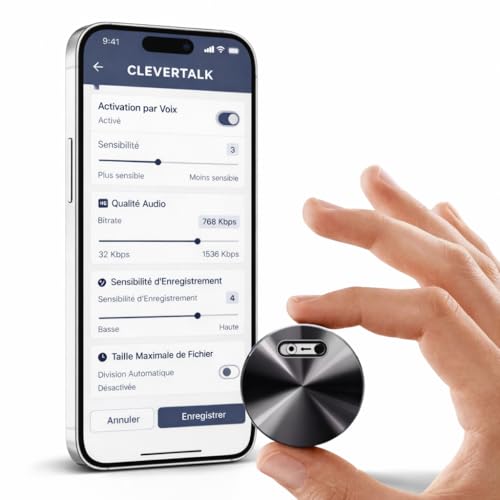 Enregistreur vocal IA CleverTalk Q37 pour ne plus rien manquer de vos réunions