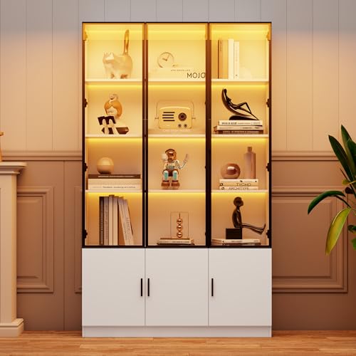 KecDuey Vitrina de cristal de 120 x 32 x 200...