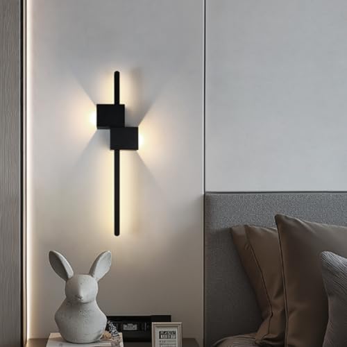 Lámpara de pared moderna para pasillos rectangulares con iluminación acrílica elegante