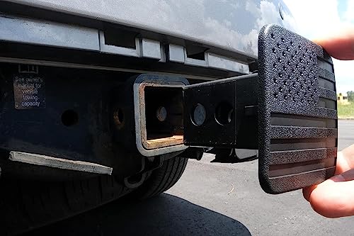 image for MULL USA Black Flag Hitch Cover Plug (Fits 2