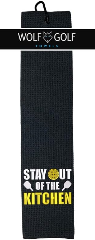 Miniatura 2 de Toalla de pickleball Stay Out of The Kitchen  Regalo divertido bordado  Equipo de jubilación