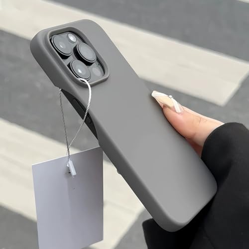 Coque iPhone 16 et 15 en TPU souple gris mat ultra fine