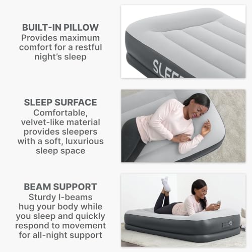 Save 28% on SLEEPLUX Twin Air Mattress with Built-in Pump & USB Charger