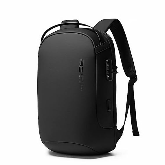 BANGE Water Resistant Anti-Theft Unisex Travel Laptop Backpack With Usb Charging And Password Number Lock (Black) (Small Size) 20 Litre