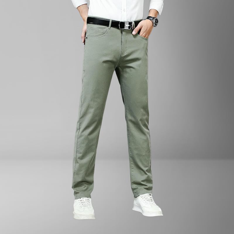 Pantalon décontracté homme ample mi-saison couleur unie tendance
