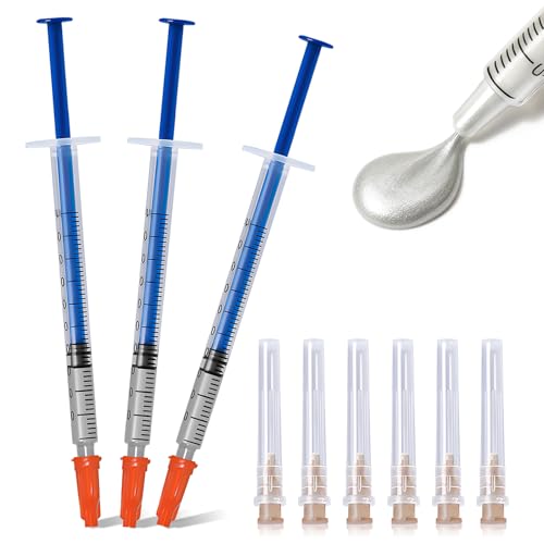 NoxGule Pintura Conductora de Electricidad, Pintura Conductora, Conductivo Pasta de Plata, Diseño Aguja de Precisión, Adecuado para Reparar Placas Circuitos, Controles Remotos, Teclados