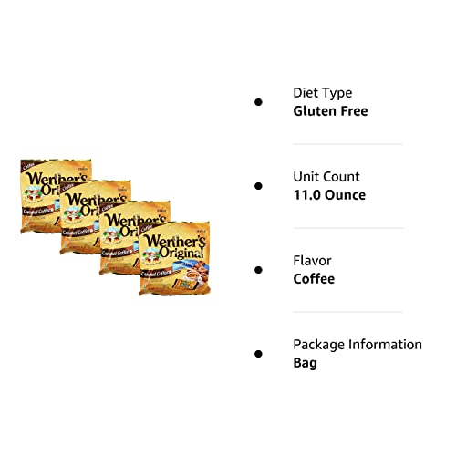 Werther's, Original Hard Candy, Caramel Coffee, Sugar Free, 2.75Oz Bags (Pack Of 4) #TOP5