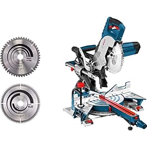 Bosch Professional GCM 8 SJL – Ingletadora telescópica (1600 W, disco 216 mm, Soft Start, láser, incl. 2 discos) – Amazon Exclusive