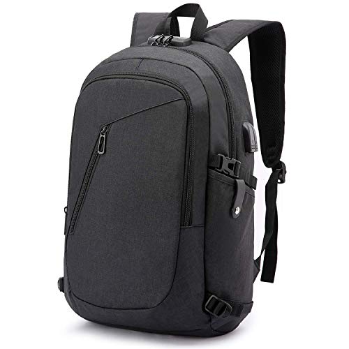 Anti theft Business Laptop Backpack With USB Charge Port  Lightweight Outdoor Waterproof