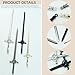 4pcs Letter Opener Sword with Ergonomic Handle Sword Letter Opener Stainless Steel Mail Opener Tool for Home Office Desk Black Silver Gold