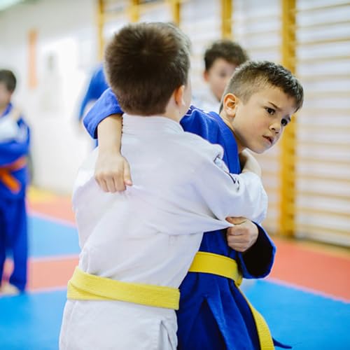 JDNFKG 2 sztuki żółtych pasków Judo, paski do sztuk walki Taekwondo Sztuki Walki, Sprzęt fitness, mogą być używane do codziennego treningu i zawodów.