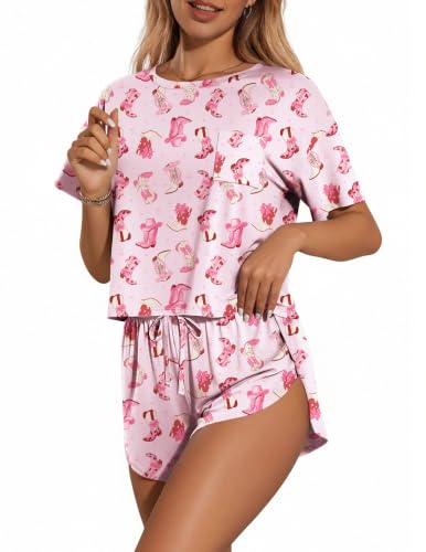 Image of Ekouaer Womens Pajama Sets Sexy Lounge Sets Side Split Short Pj Sets Cute Pjs 2 Piece Comfy Sleepwear Loungewear