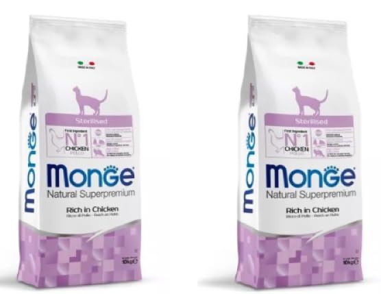 Monge Superpremium Crocchette Gatto Gatti Cat Sterilizzati Sterilised Pollo. 2 SACCHI DA 10 KG CADAUNO