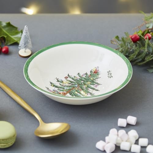 Spode-Christmas-Tree-Ascot-8-Inch-Cereal-Bowls-Set-of-4-Durable-Earthenware-Bowls-for-Breakfast-Oatmeal-Cereal-or-Soup-Festive-Design-Microwave-and-Dishwasher-Safe-Beautifully-Gift-Boxed Spode Christmas Tree Ascot 8 Inch Cereal Bowls Set of 4 Durable Earthenware Bowls for Breakfast Oatmeal Cereal or Soup Festive Design Microwave and Dishwasher Safe Beautifully Gift Boxed