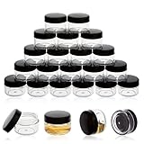 5 Gram Cosmetic Sample Containers with Lids 25pcs Empty Small Makeup Jars Plastic BPA Free