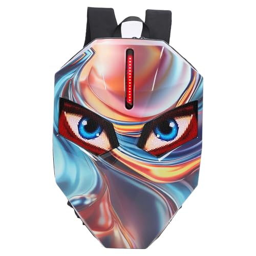Sac à dos de moto étanche SEAFRONT avec écran LED programmable pour casque