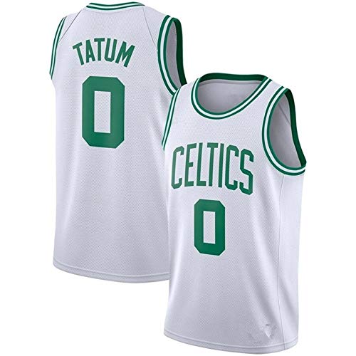 ZeYuKeJi Hommes Jersey-NBA New Celtics # 0 Tatum Mesh Basketball Jersey Retro Basketball édition commémorative Manches T-Shirt (Color : White, Size : S) Cover