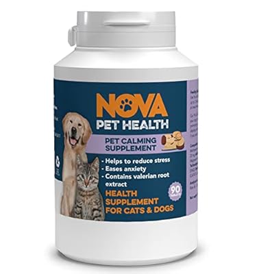 Premium Pet Calming Supplement - PRO Dog Anxiety Relief Calming Aid Supplement for Dogs. Reduces Anxiety & Stress When Home Alone, Aggression, Loud Noises, Fireworks & Kennels (90 Tablets)