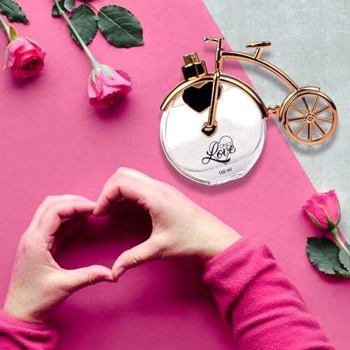 Only Love Eau De Parfum for Women, Long Lasting Floral & Citrus Daily Spray Fragrance, Unique Vintage Bicycle Bottle Design, Ideal Gift for Her - 100ml / 3.4 fl. oz. — view 2