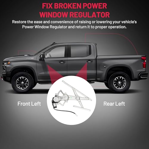 Image of BDFHYK 741-610 Power Window Regulator with Motor Front Left Compatible with Toyota Tacoma 2005-2018