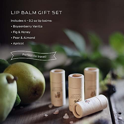Amazon.com : Farmstead Apothecary Lip Balm Gift Set with ...