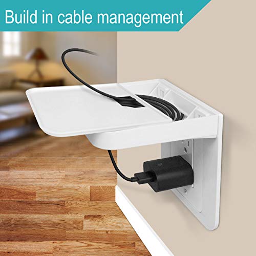 Outlet-Shelf-2Pack-Bathroom-Wall-Shelf-with-Built-in-Cable-Management-DecoraStandard-Outlet-Shelf-Wall-Holder-for-Kitchen-OrganizationSpace-Saving-Solution-for-Smart-Home-Decor-Phones-Speaker
