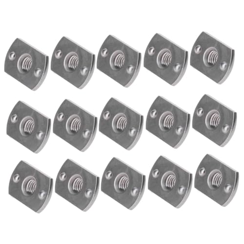 MUSISALY 15pcs T-Shaped Welded Carbon Steel T-Nuts Nut Screws for Home Office Appliances Machinery (Grey)