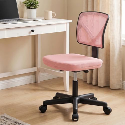 Image of DUMOS Armless Desk Chairs, Small Home Office Mesh Chairs