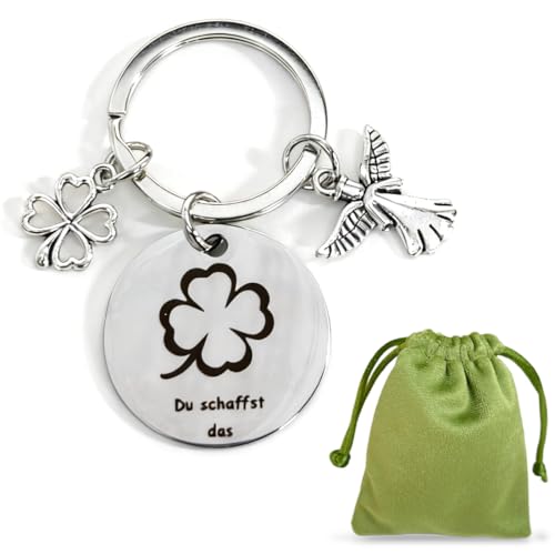 GGUFAY Llaveros con amuletos de la suerte, amuletos alentadores para niños, amuletos para la vuelta al cole y amuletos que motivan a la acción para mujeres