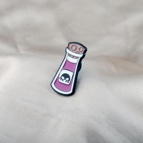 Image of BLEOUK Poison Brooch Pin Poison Jewelry Poison Dangle Gift Horror Fans Gift
