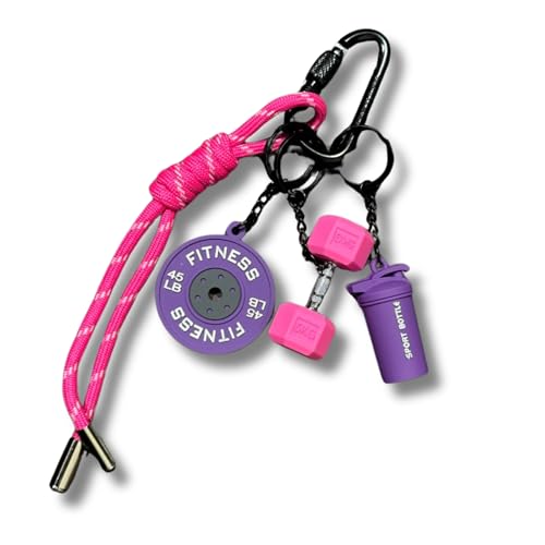 Fitness Keychain for Gym Lovers - Premium Gift for Sports Enthusiasts, Accessories for Workout Bags, Water Bottles