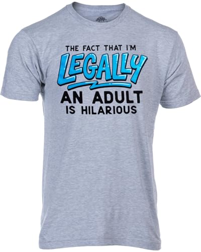 18th Bday Gifts for Boys - Funny Legally an Adult is Hilarious T-Shirt - 18 Year Old Bday Gift Men Graphic Tee - Sarcastic Adulting Present for Son - (Men M)