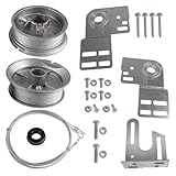 Universal Garage Door Torsion Spring Conversion Kit Fit for 7 Feet High Garage Doors, Including Cable Rollers, Heavy-Duty Cables, Brackets & Hardware, Easy to Install