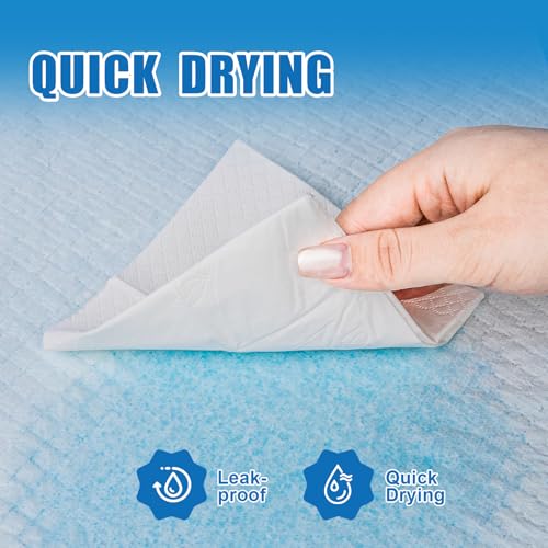 23” x 36”Bed Pads Disposable (20-Pack) , Leakproof Quick Drying Disposable Bed Pads for Adults Baby Puppy, Disposable Changing Pads for Baby, Puppy Pad Dog Training Pee Pads - Thumbnail 3
