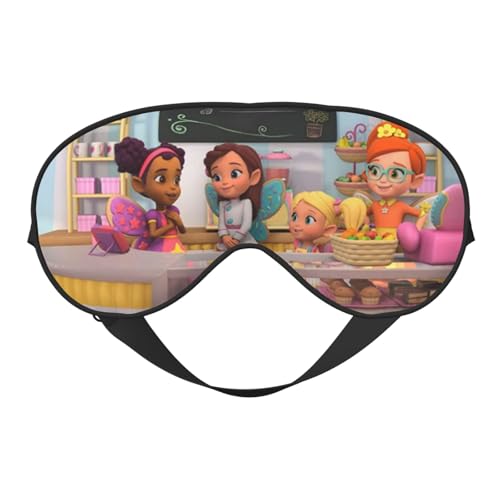 Máscara para dormir con dibujos animados de Butter-Bean's Cartoon Cafe, máscara para dormir divertida con dibujos animados, suave y ligera, para dormir de noche, para mujeres, hombres y niños