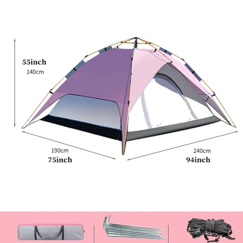 Carpa para camping GIZNXBA para 3-4 personas portátil verde miniatura 7